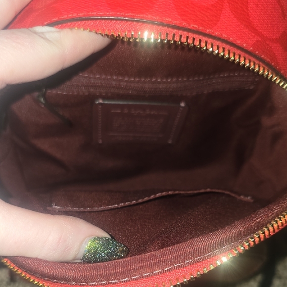 Coach Jordyn Signature Monogram Red W/ Gold Hardware Mini Backpack (NWOT)✨️❤️✨️ - Picture 10 of 13